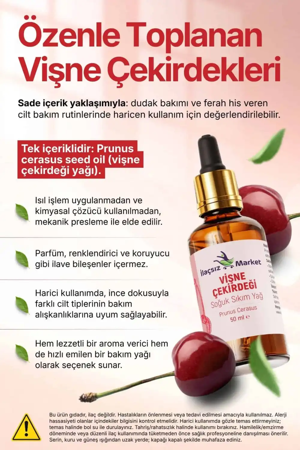 Vişne Çekirdeği Yağı / 50 ml