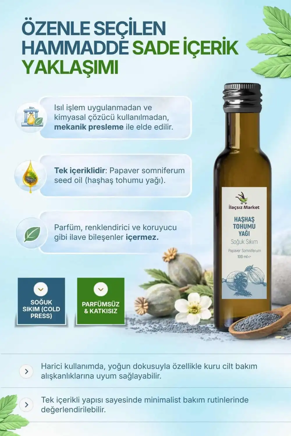 Haşhaş Tohumu Yağı / 100 ml