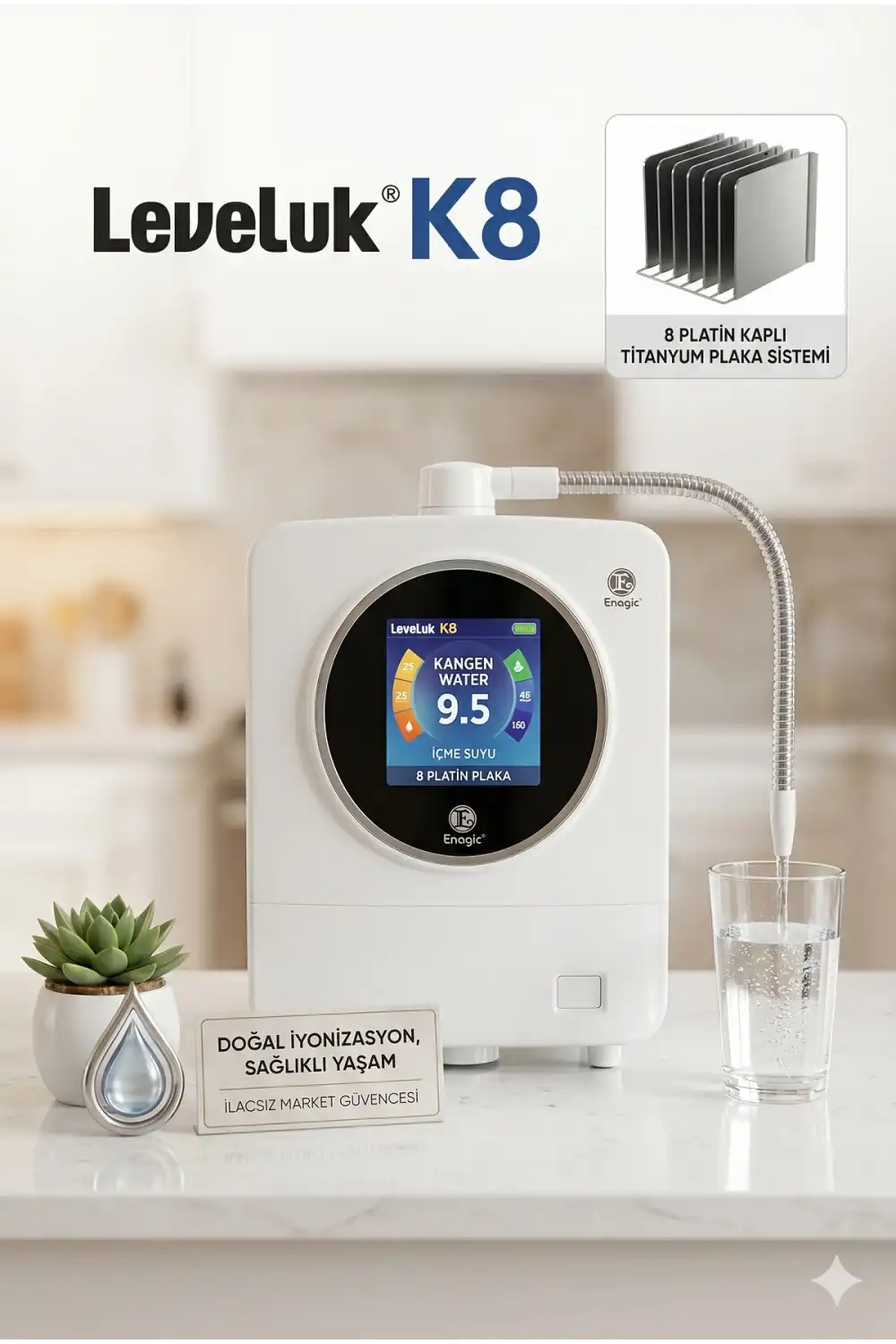 Leveluk K8 Su İyonizer Cihazı - Enagic Kangen Water | İlaçsız Market