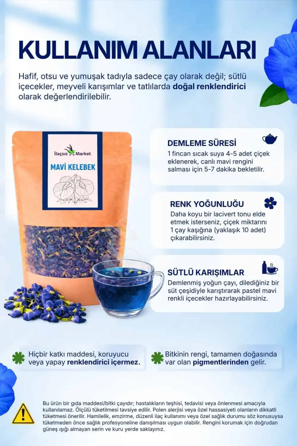 Mavi Kelebek Çiçeği / 50 gr.