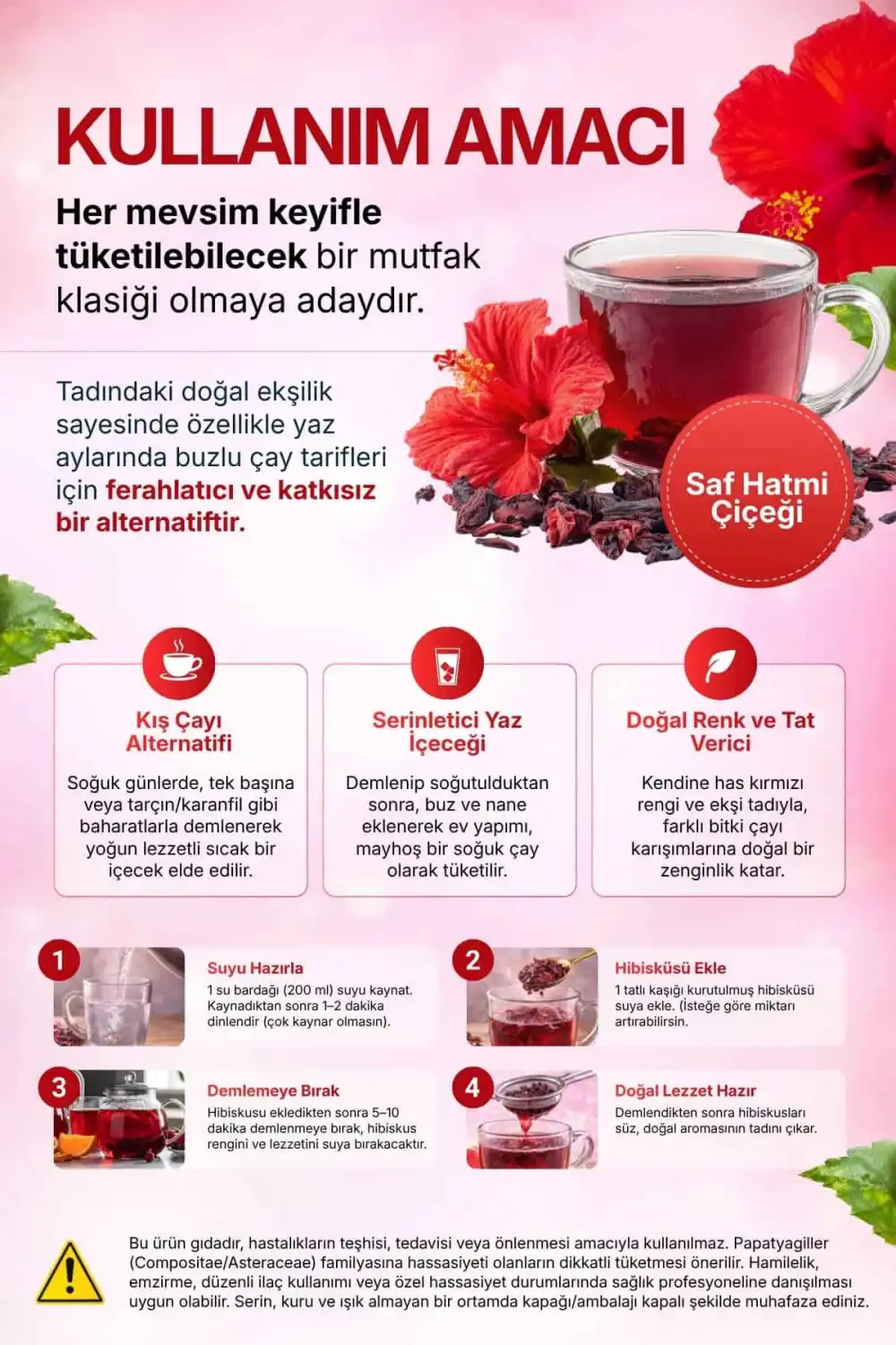 Hibiskus (Hatmi Çiçeği) / 50 gr.