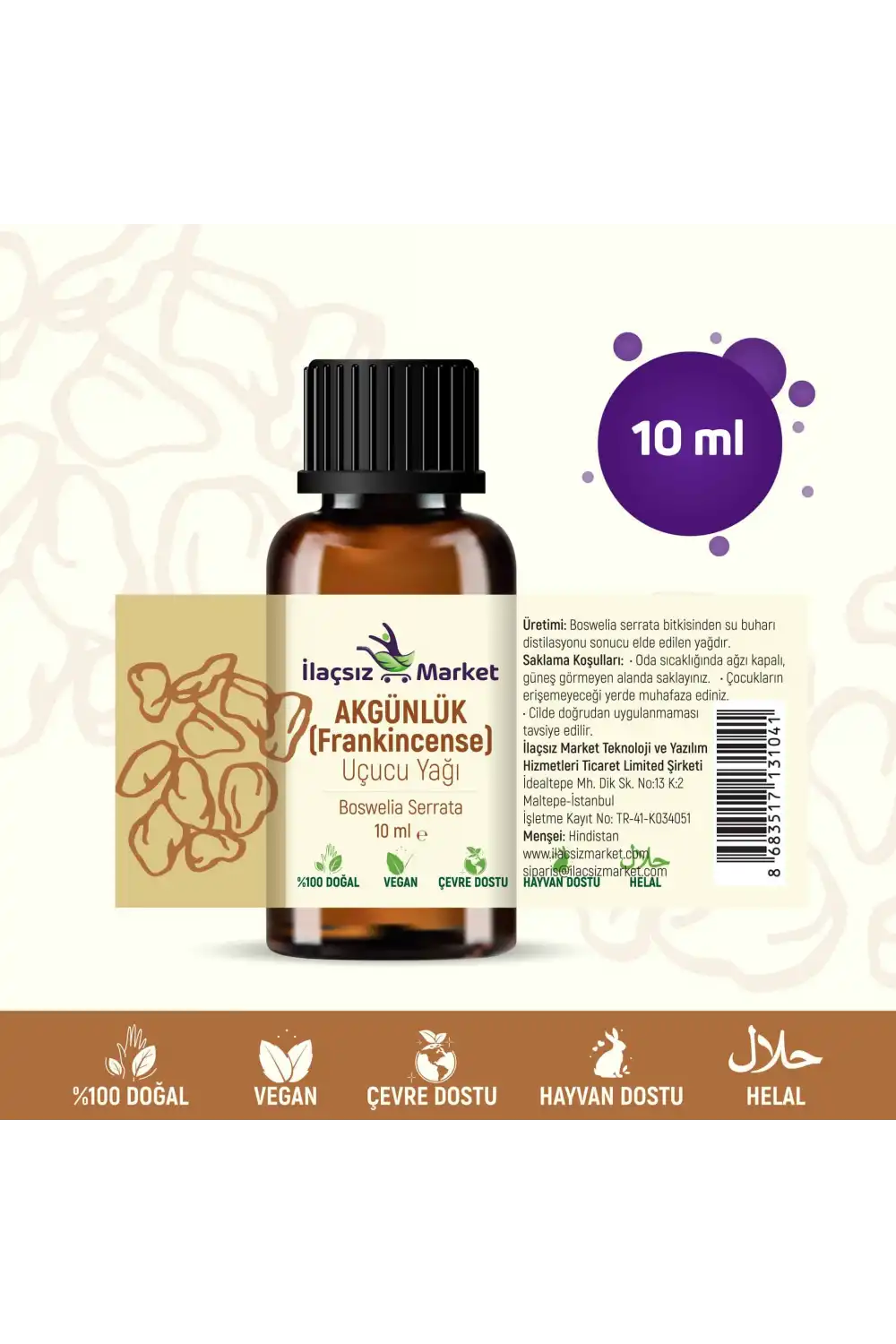 Akgünlük Yağı (Frankincense Yağı) / 10 ml (Tıbbi)