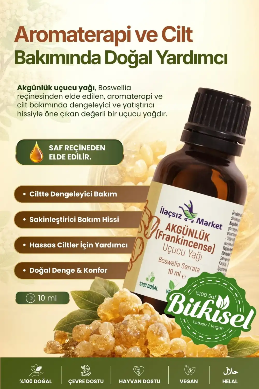 Akgünlük Yağı (Frankincense Yağı) / 10 ml (Tıbbi)