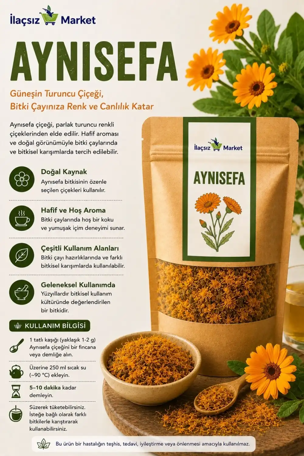 Aynısefa (Calendula Officinalis) / 50 gr