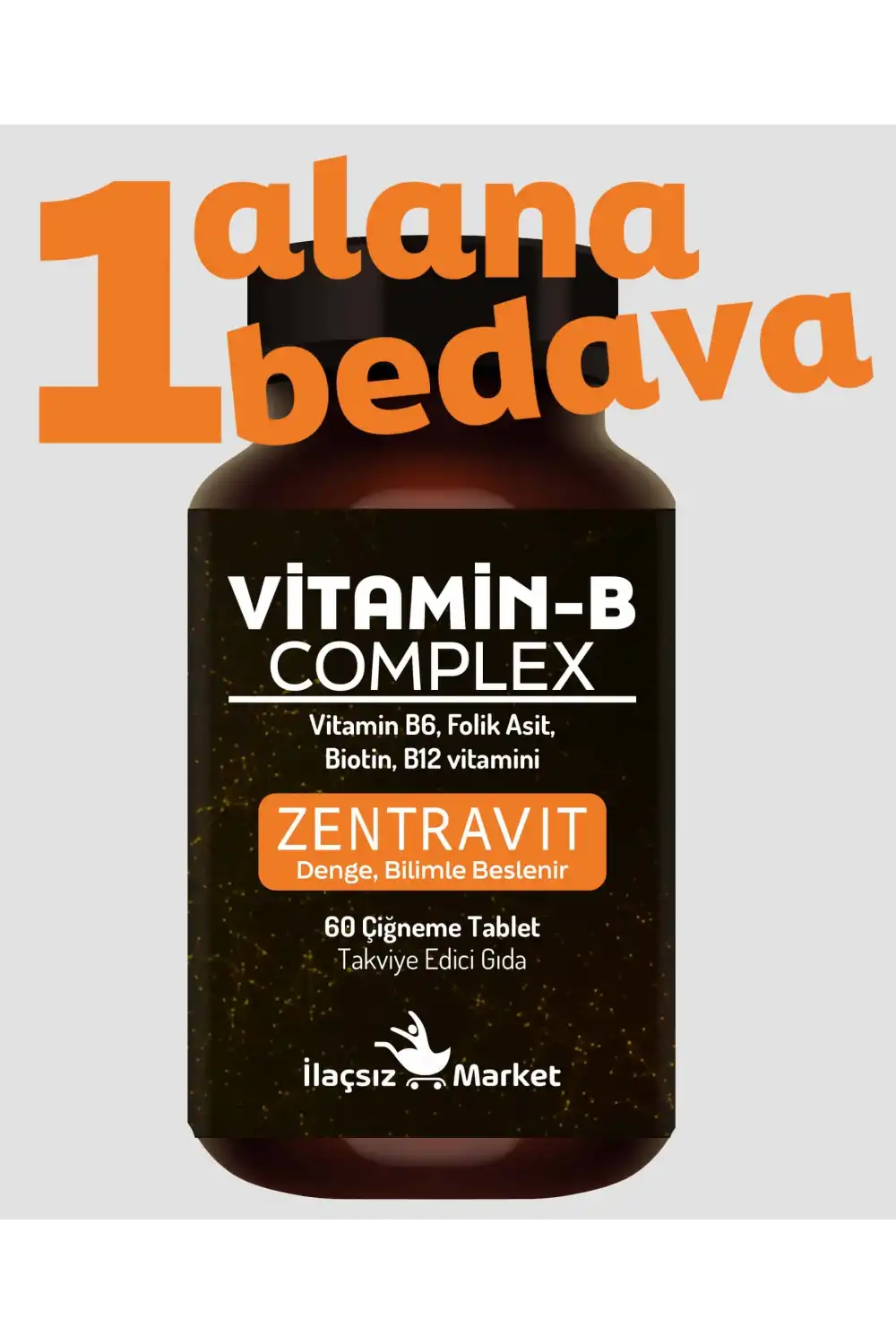 B COMPLEX VİTAMİN - Çift Aktif Form / 60 Çiğneme Tablet