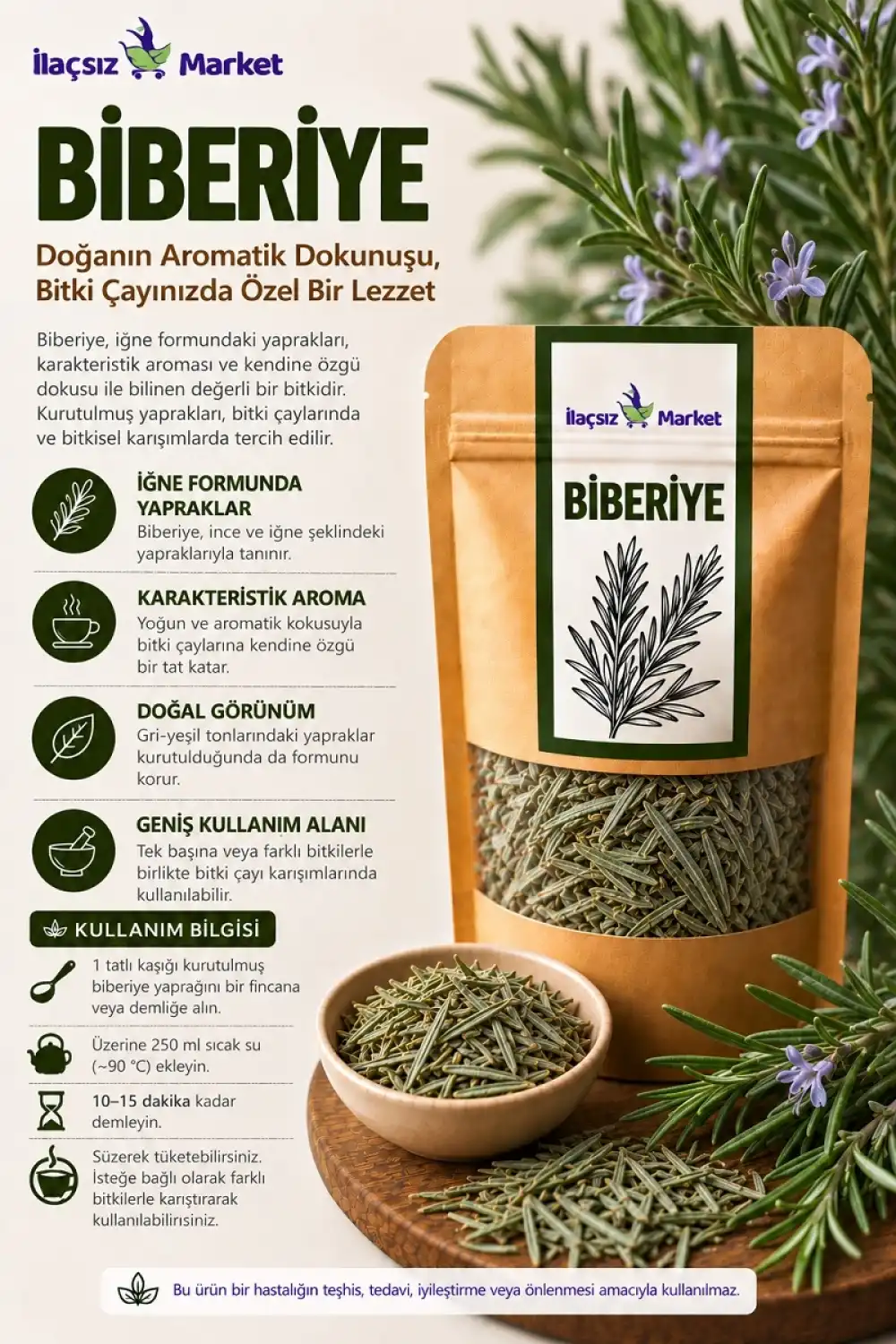 Biberiye (Salvia Rosmarinus) / 50 gr