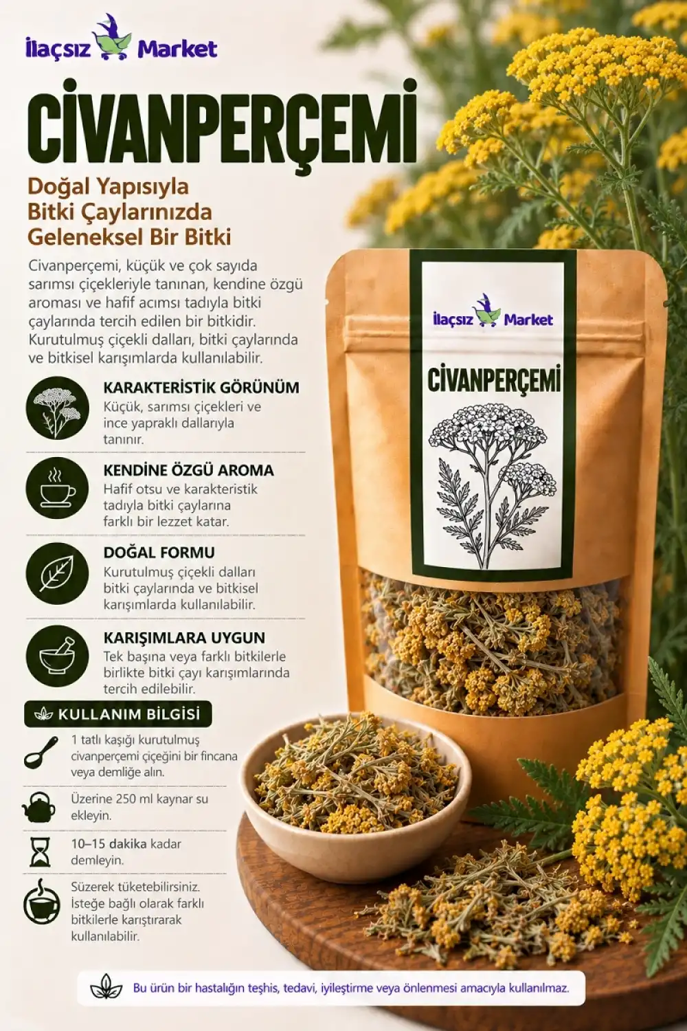 Civanperçemi (Achillea Millefolium) / 50 gr