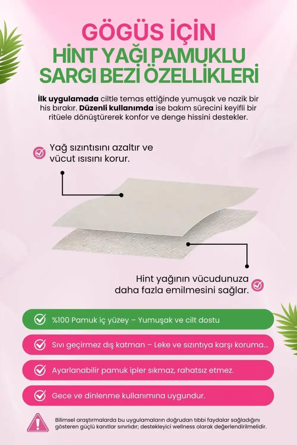 Hint Yağı Göğüs Uygulama Bezi (Castor Oil Pack) – %100 Organik & Sızdırmaz C-D CUP