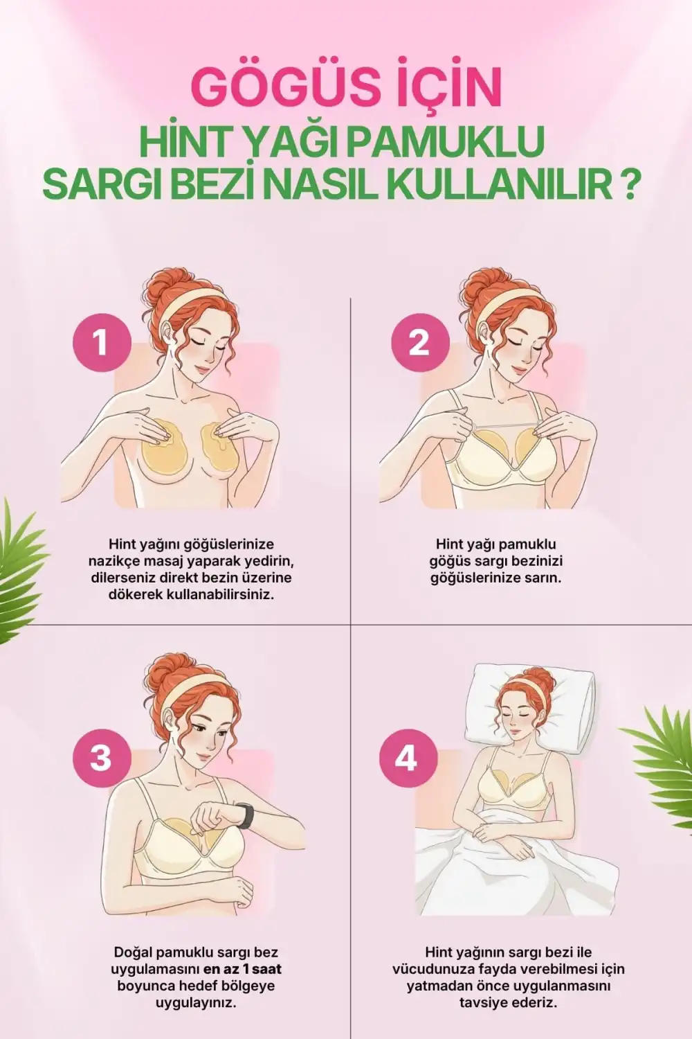 Hint Yağı Göğüs Uygulama Bezi (Castor Oil Pack) – %100 Organik & Sızdırmaz C-D CUP