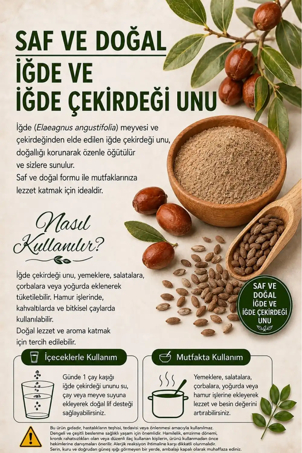 İğde ve İğde Çekirdeği Unu / 50 gr.