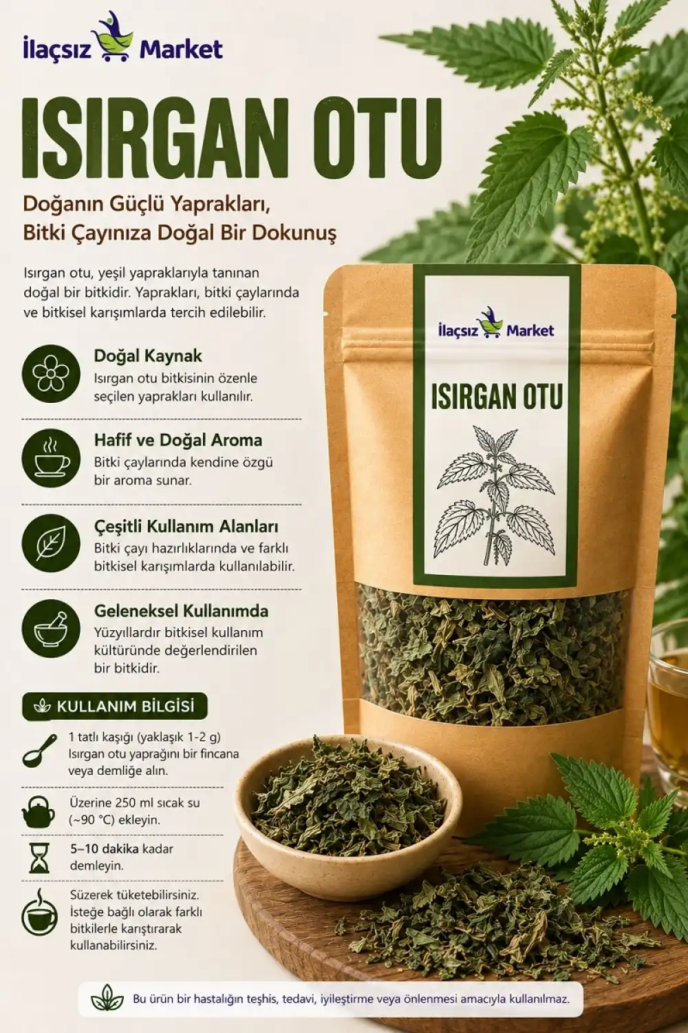 Isırgan Otu (Urtica Dioica) / 50 gr