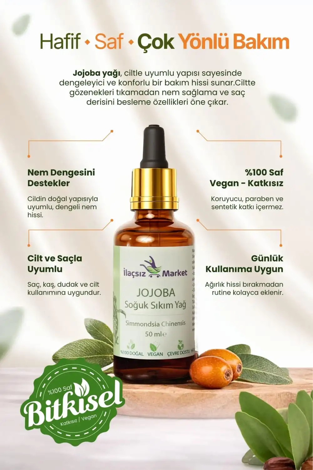 Jojoba Yağı / 50 ml.