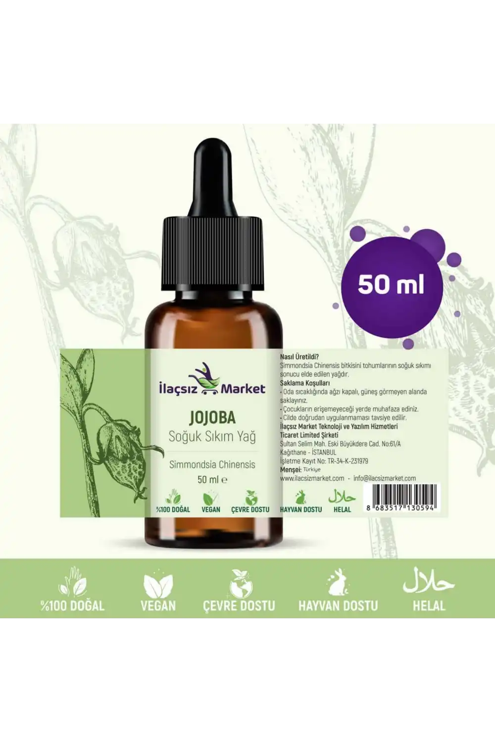 Jojoba Yağı / 50 ml.