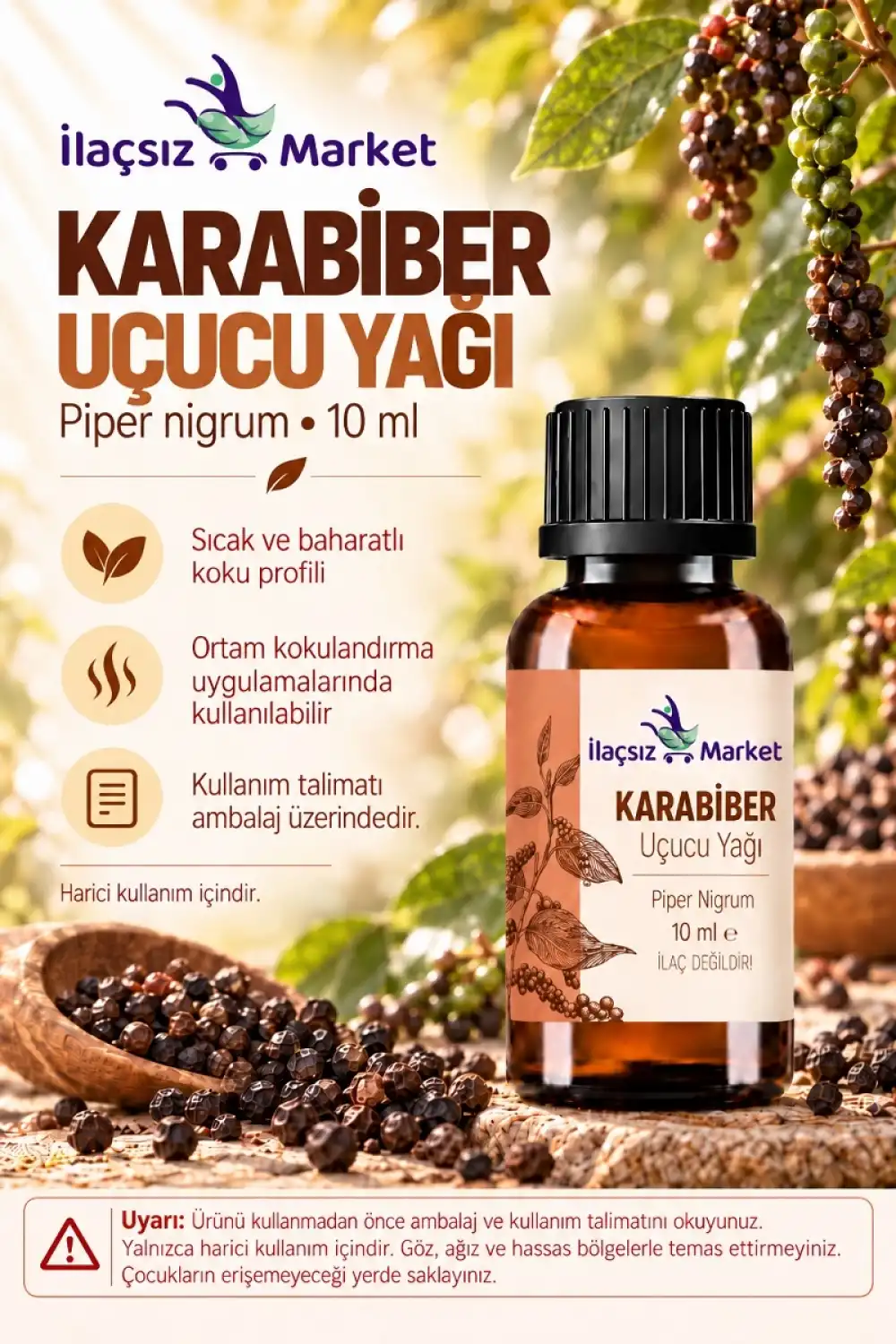 Karabiber Yağı (Piper Nigrum) / 10 ml