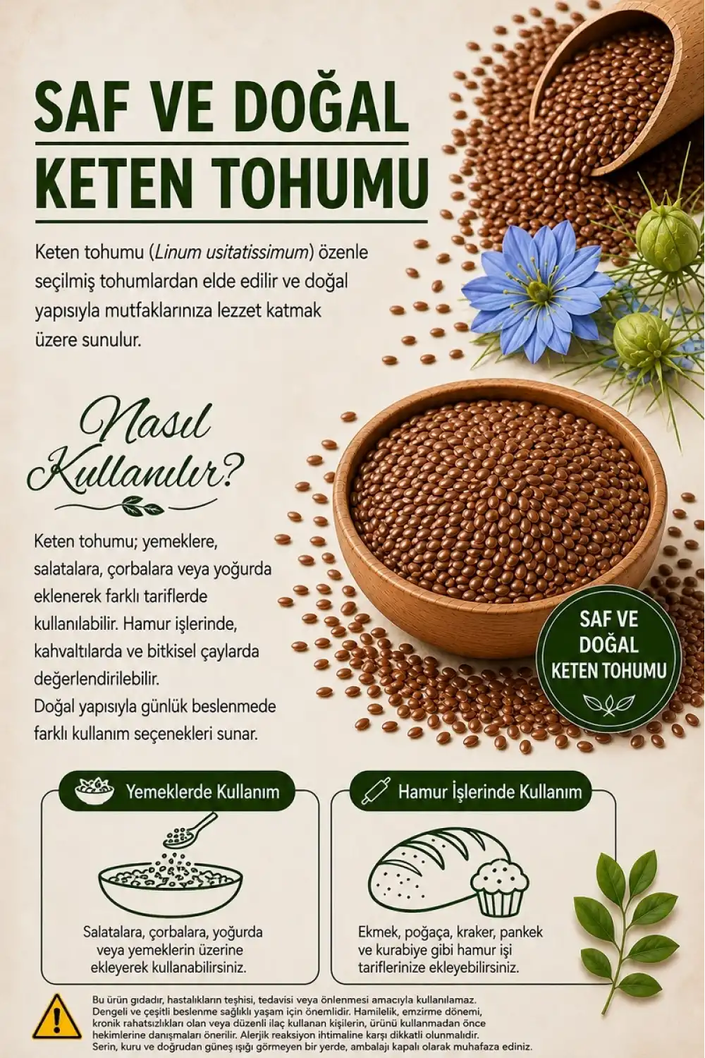 Keten Tohumu / 50 gr.