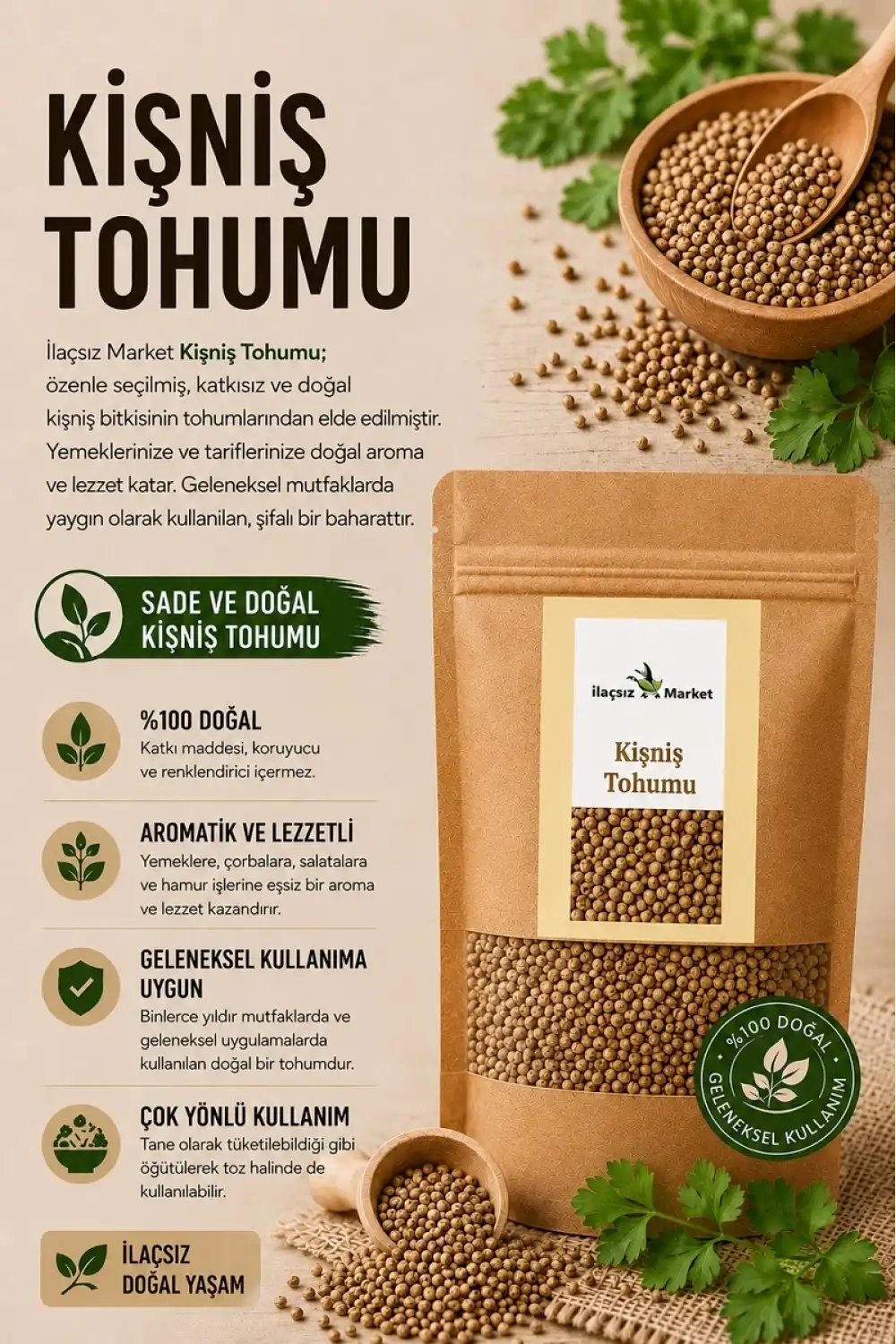 Kişniş Tohumu / 50 gr