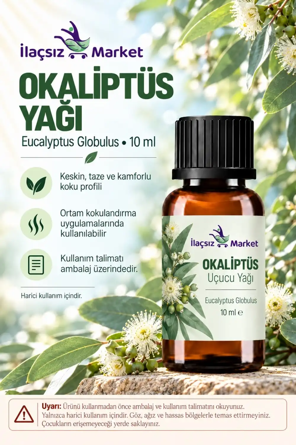 Okaliptüs Yağı (Eucalyptus Globulus) / 10 ml