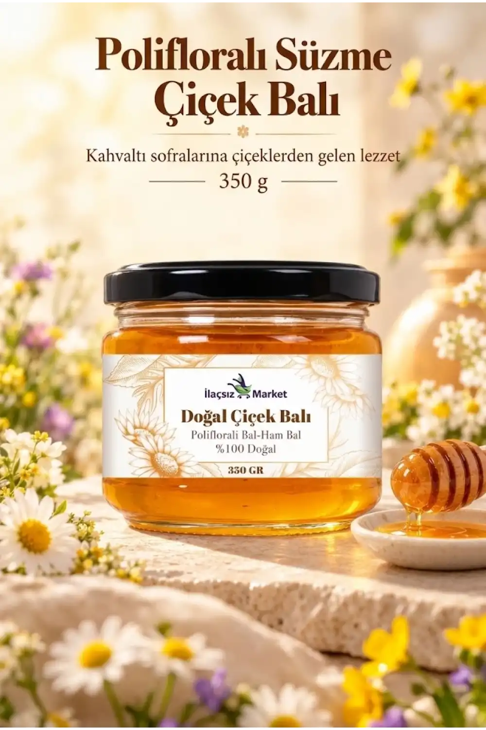 Polifloralı Süzme Çiçek Balı / 350 gr