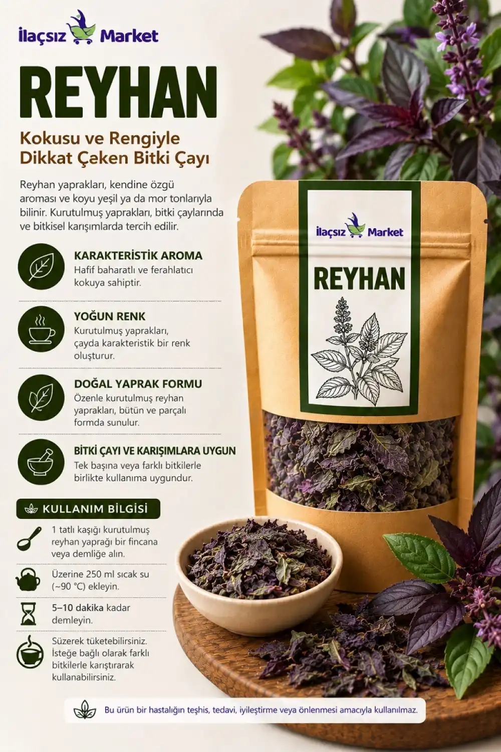 Reyhan (Ocimum Basilicum) / 50 gr