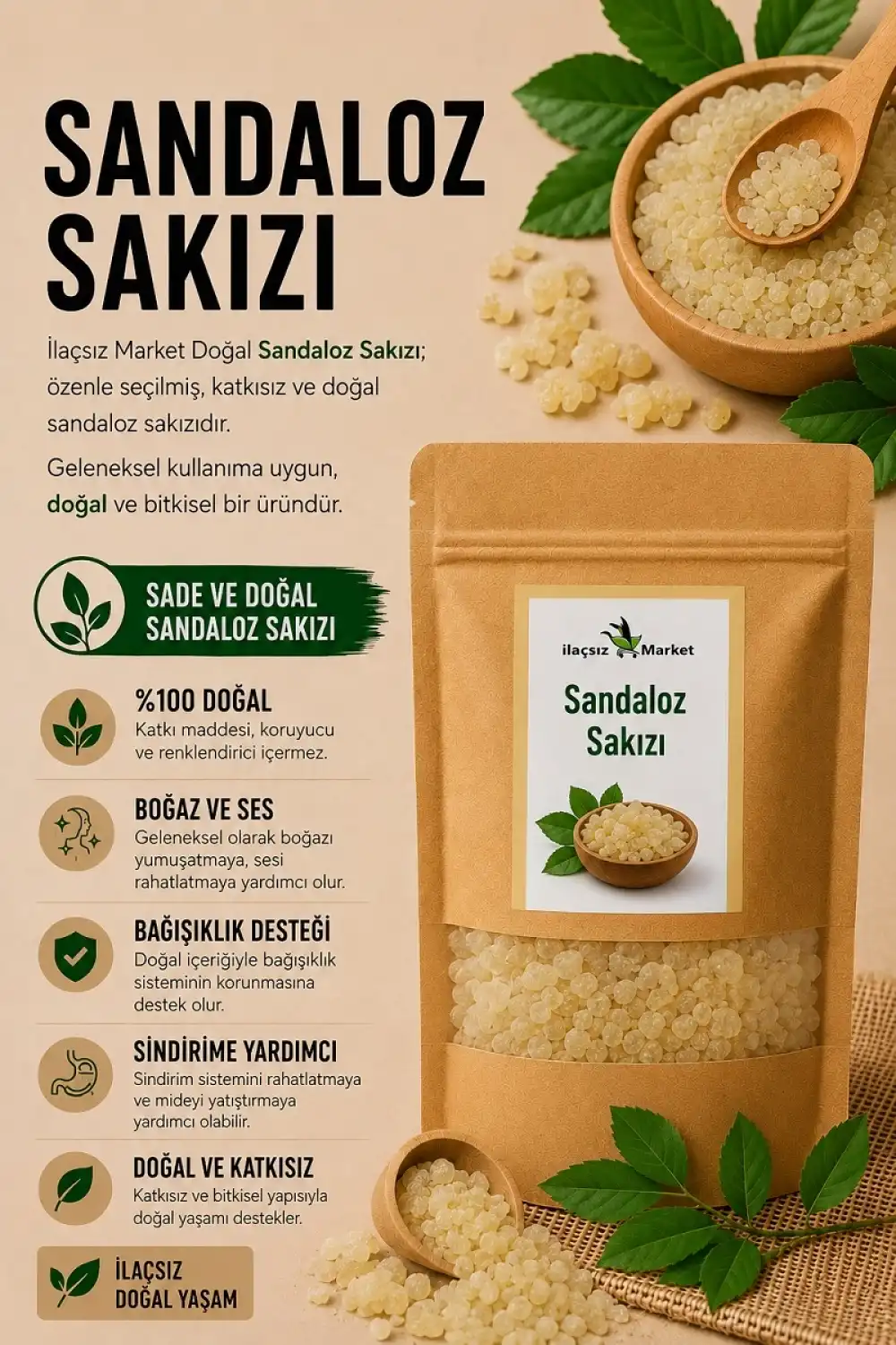 Sandaloz Sakızı (Tetraclinis Articulata) / 50 gr