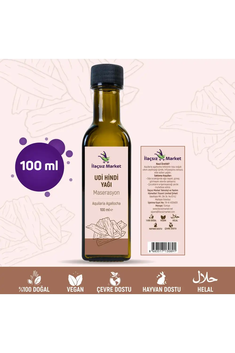 Udi Hindi Yağı (Aquilaria Agallocha) / 100 ml
