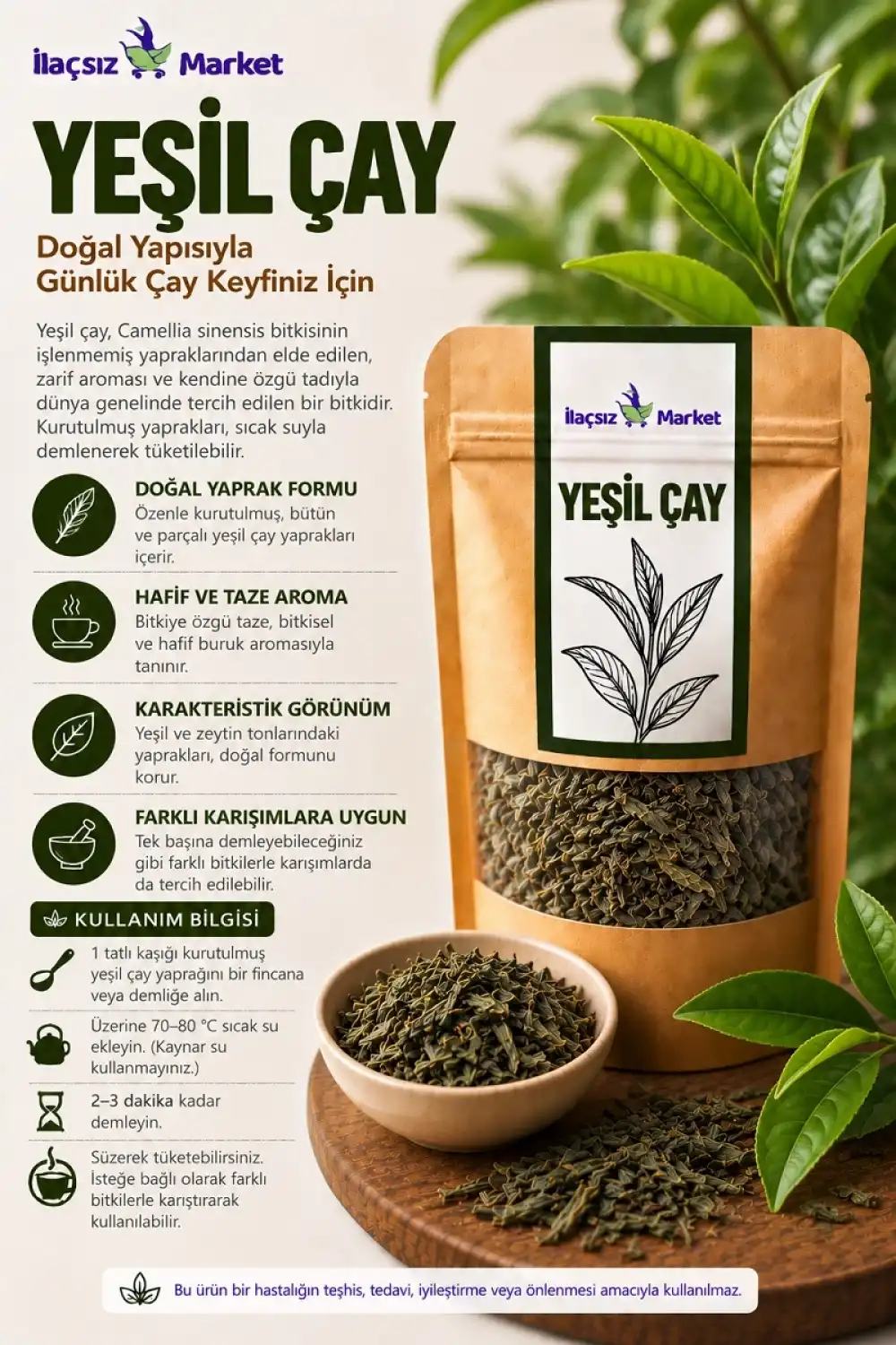 Yeşil Çay (Camellia Sinensis) / 50 gr