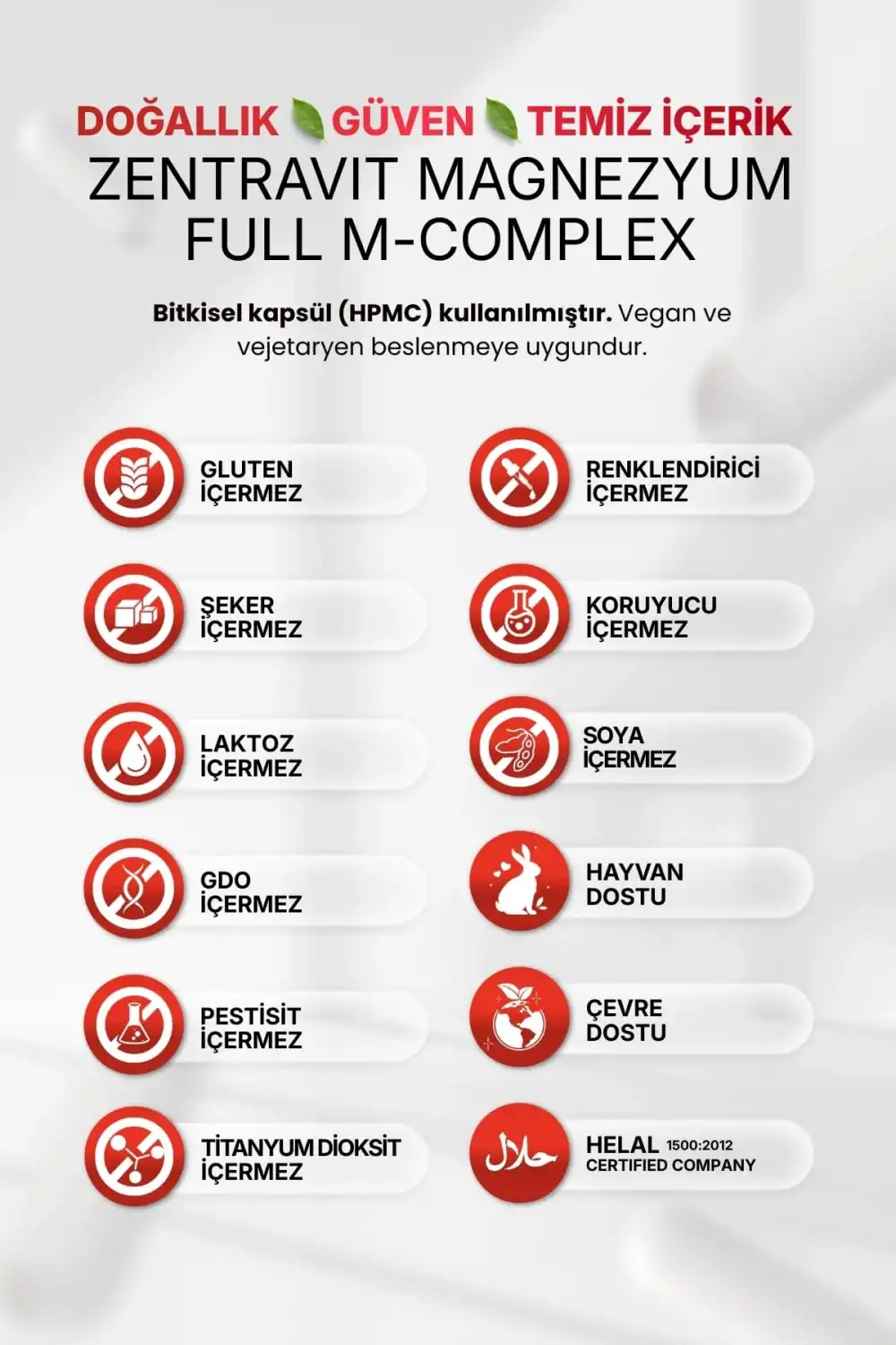 Zentravit Magnezyum FULL M-COMPLEX 1 ALANA 1 BEDAVA