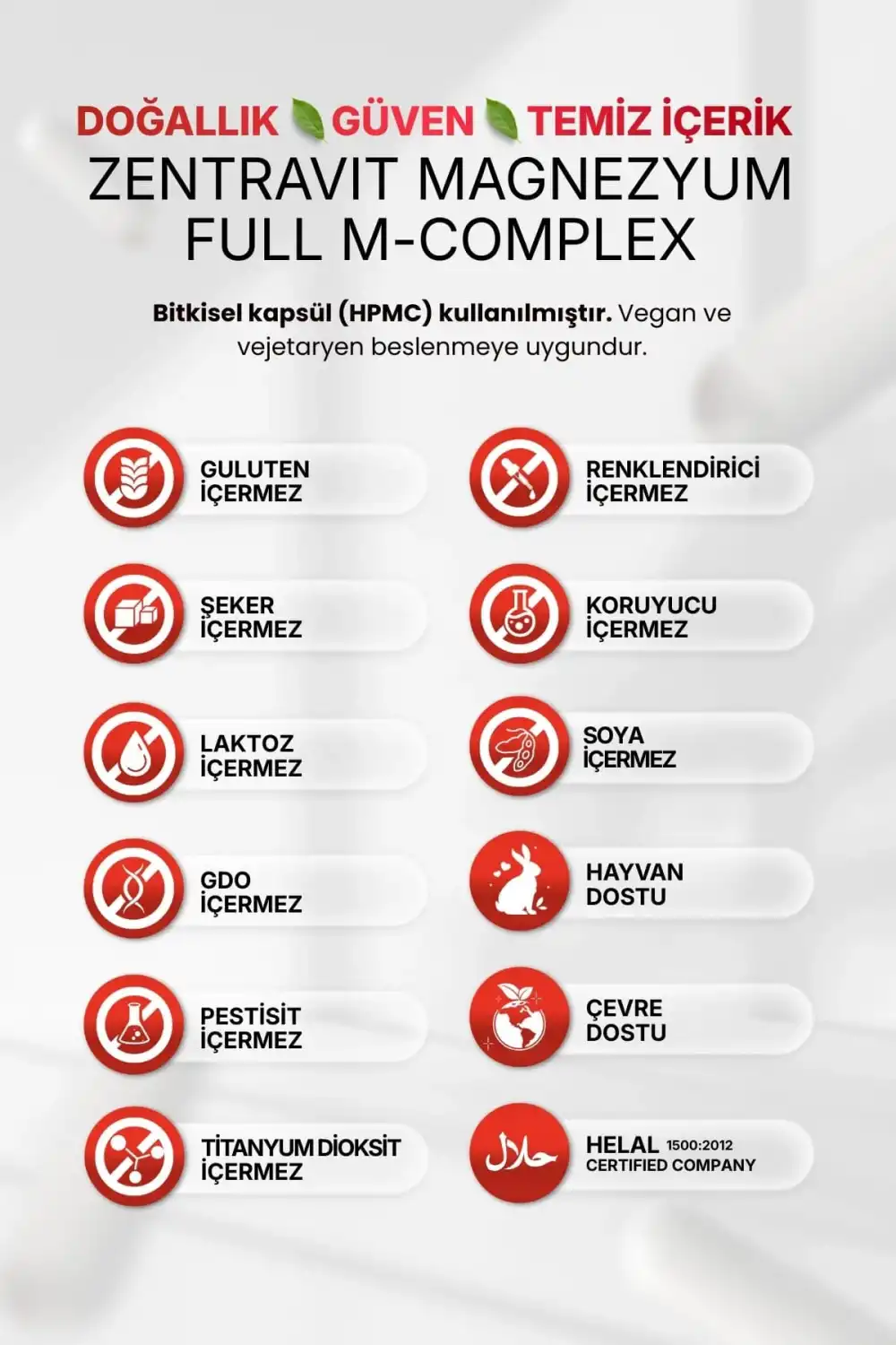 Zentravit Magnezyum FULL M-COMPLEX 1 ALANA 1 BEDAVA