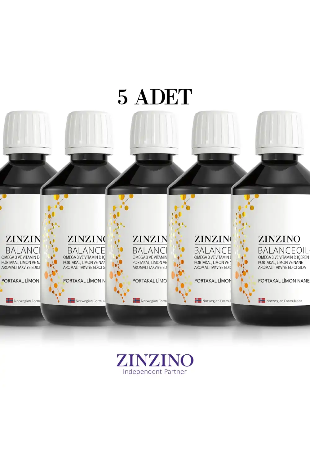 Zinzino Omega 3 - BalanceOil+ 300 ml - 5 ADET