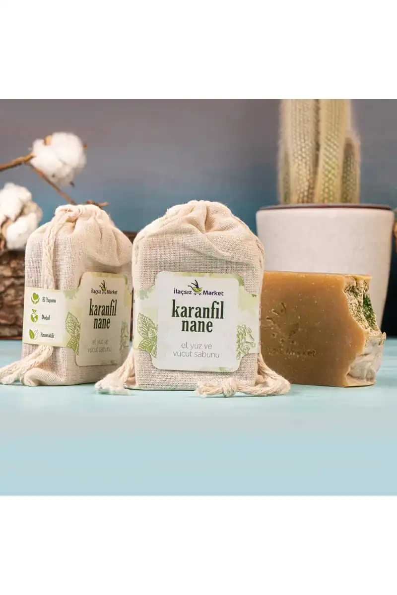 Karanfil - Nane Sabunu (Bitkisel Katı Şampuan) / 120 gr.