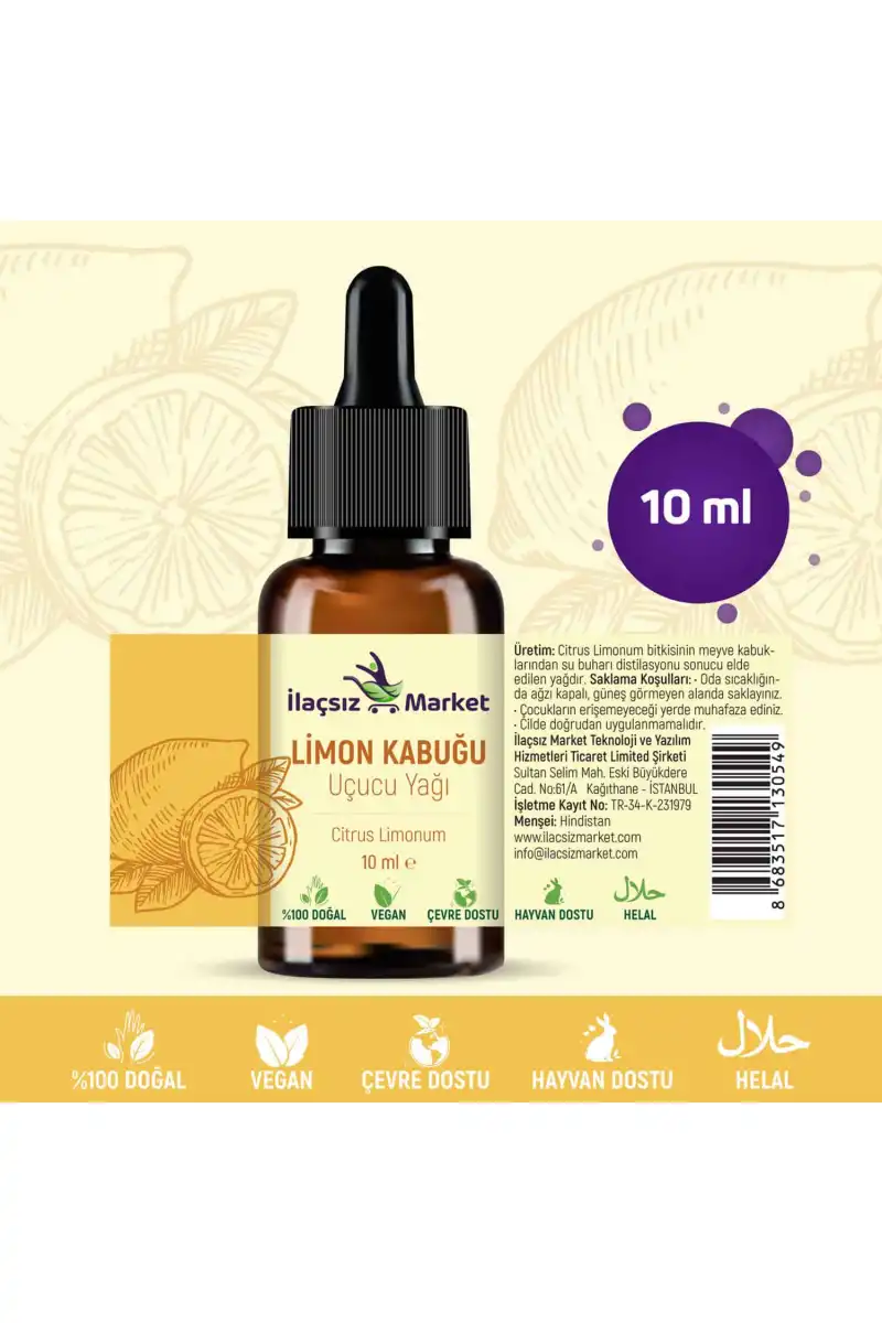 Limon Kabuğu Yağı / 10 ml (Tıbbi)