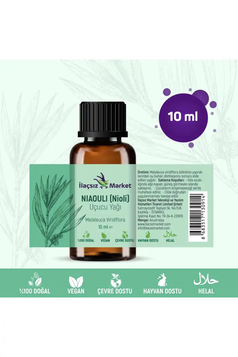 Niaouli Yağı / 10 ml (Tıbbi) (Nioli diye okunur)