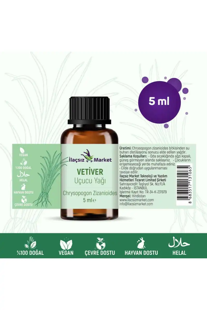 Vetiver Yağı / 5 ml (Tıbbi)
