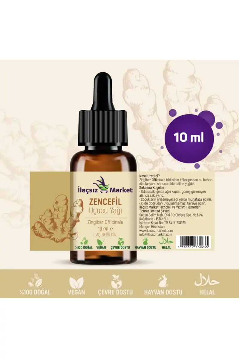 Zencefil Yağı / 10 ml (Tıbbi)