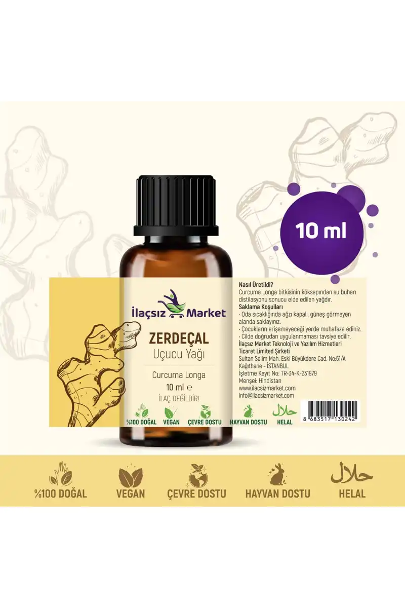 Zerdeçal Yağı / 10 ml (Tıbbi)
