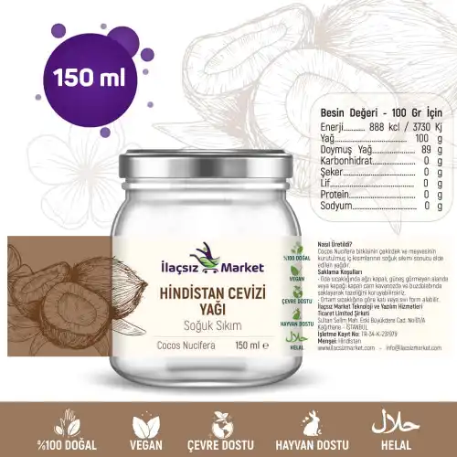 Hindistan Cevizi Yağı / 150 ml. (Organik)