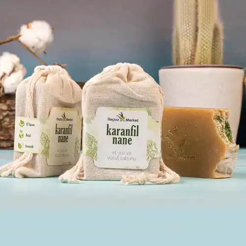 Karanfil - Nane Sabunu (Bitkisel Katı Şampuan) / 120 gr.