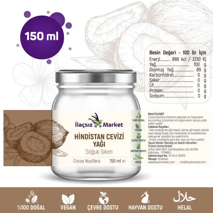 Hindistan Cevizi Yağı / 150 ml. (Organik)