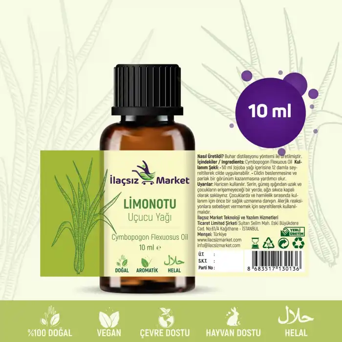 Limon Otu Yağı / 10 ml (Tıbbi)