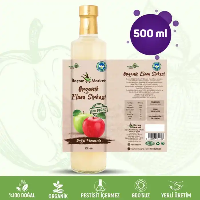 Organik Elma Sirkesi / 500 ml
