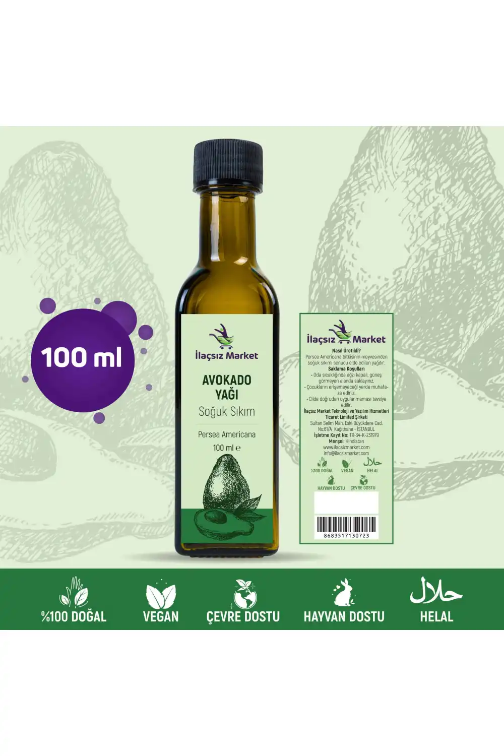 Avokado Yağı / 100 ml.