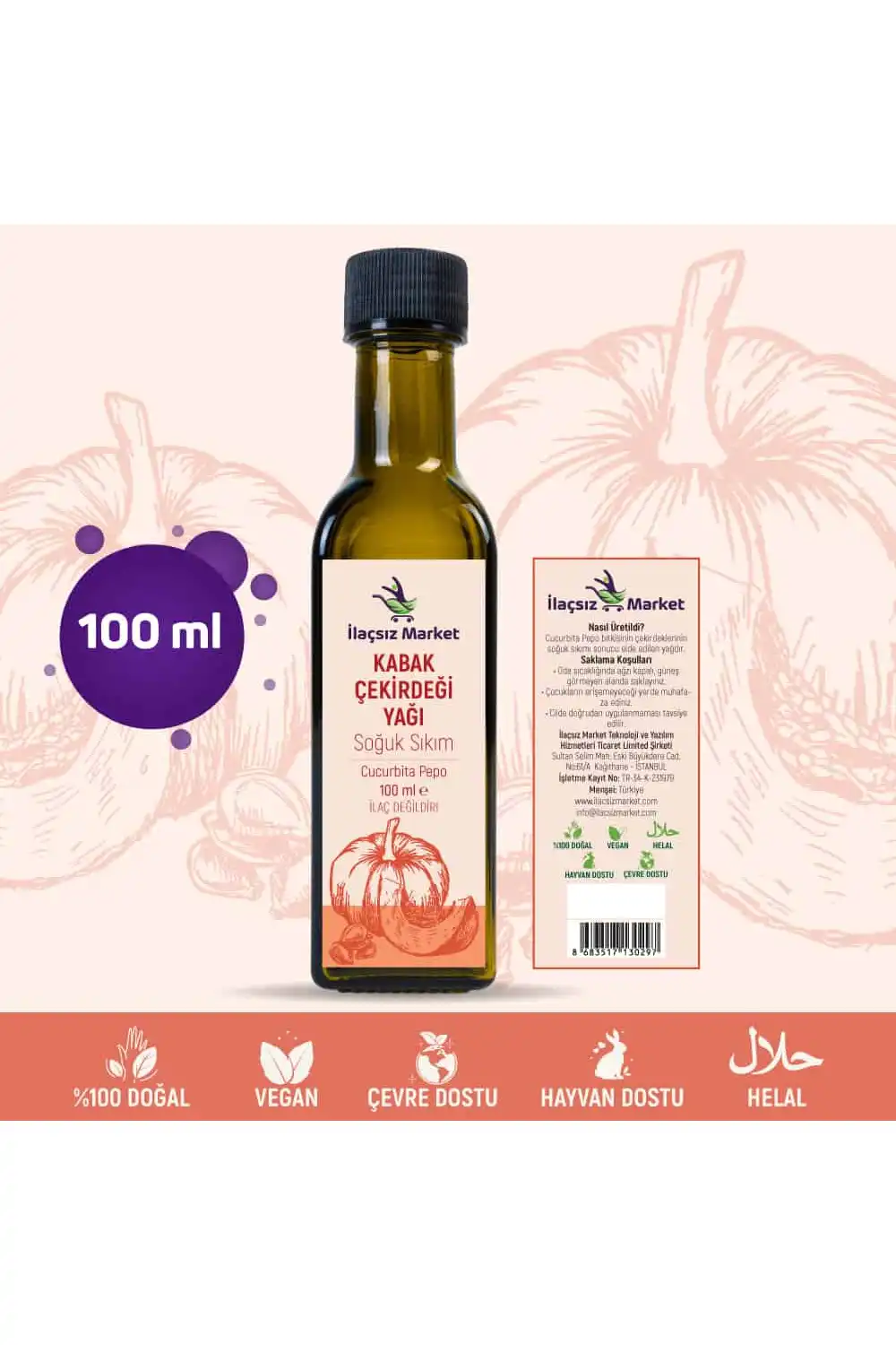 Kabak Çekirdeği Yağı / 100 ml.