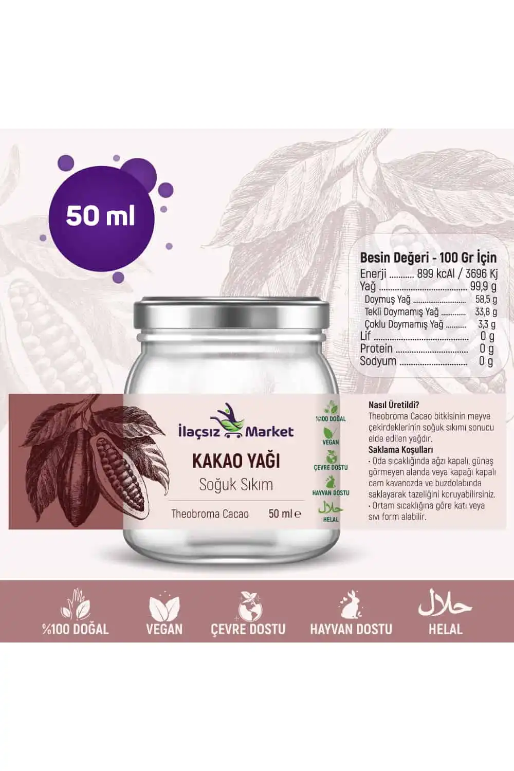 Kakao Yağı / 50 ml.