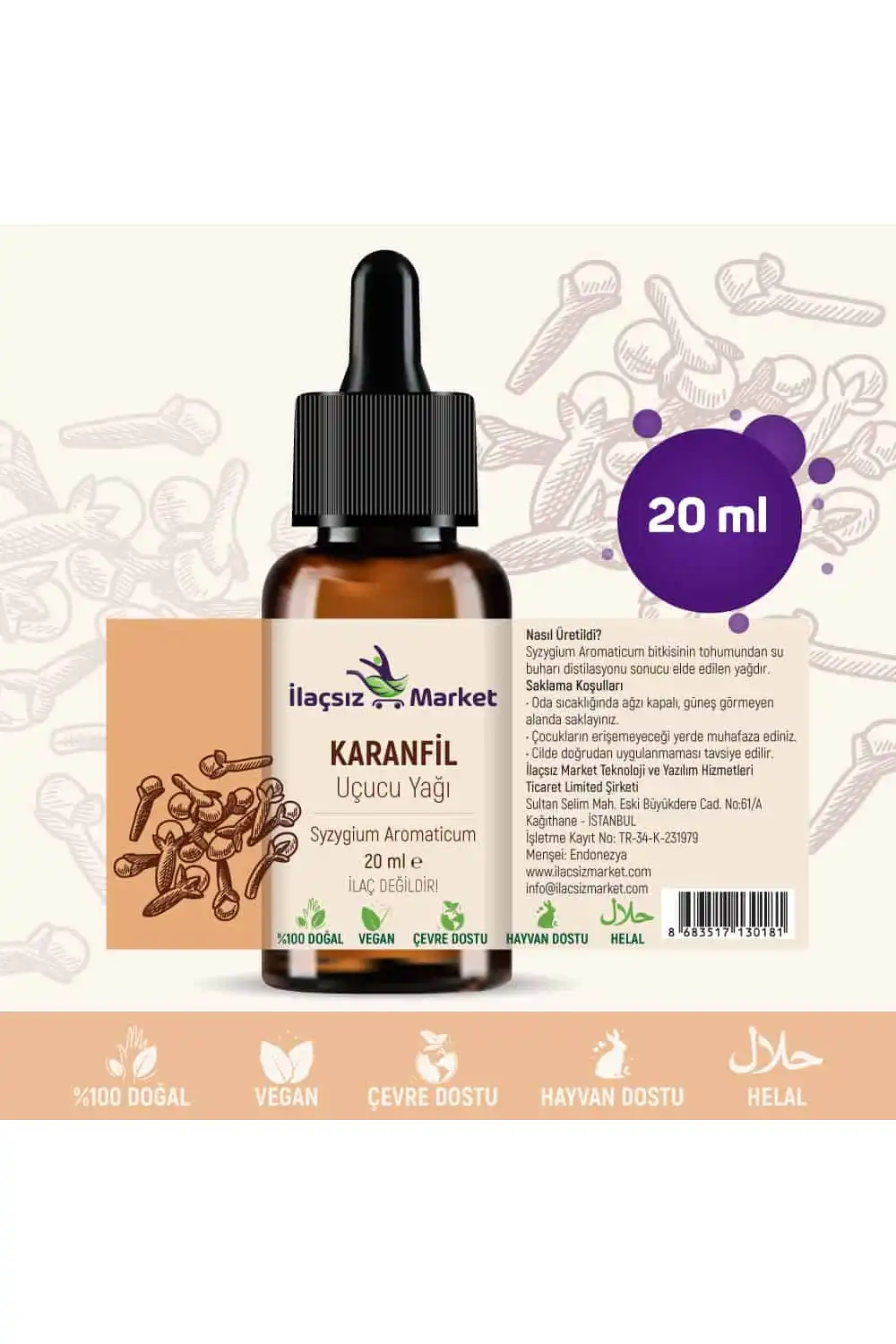 Karanfil Tomurcuk Yağı / 10 ml (Tıbbi)