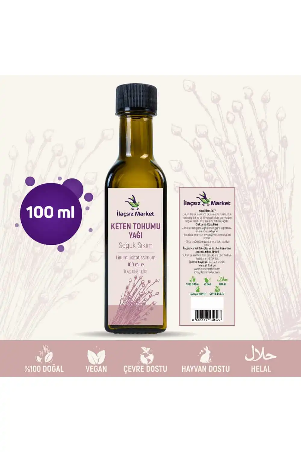 Keten Tohumu Yağı / 100 ml.