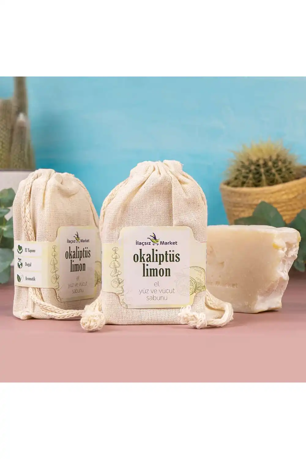 Okaliptüs - Limon Sabunu (Bitkisel Katı Şampuan) / 120 gr.