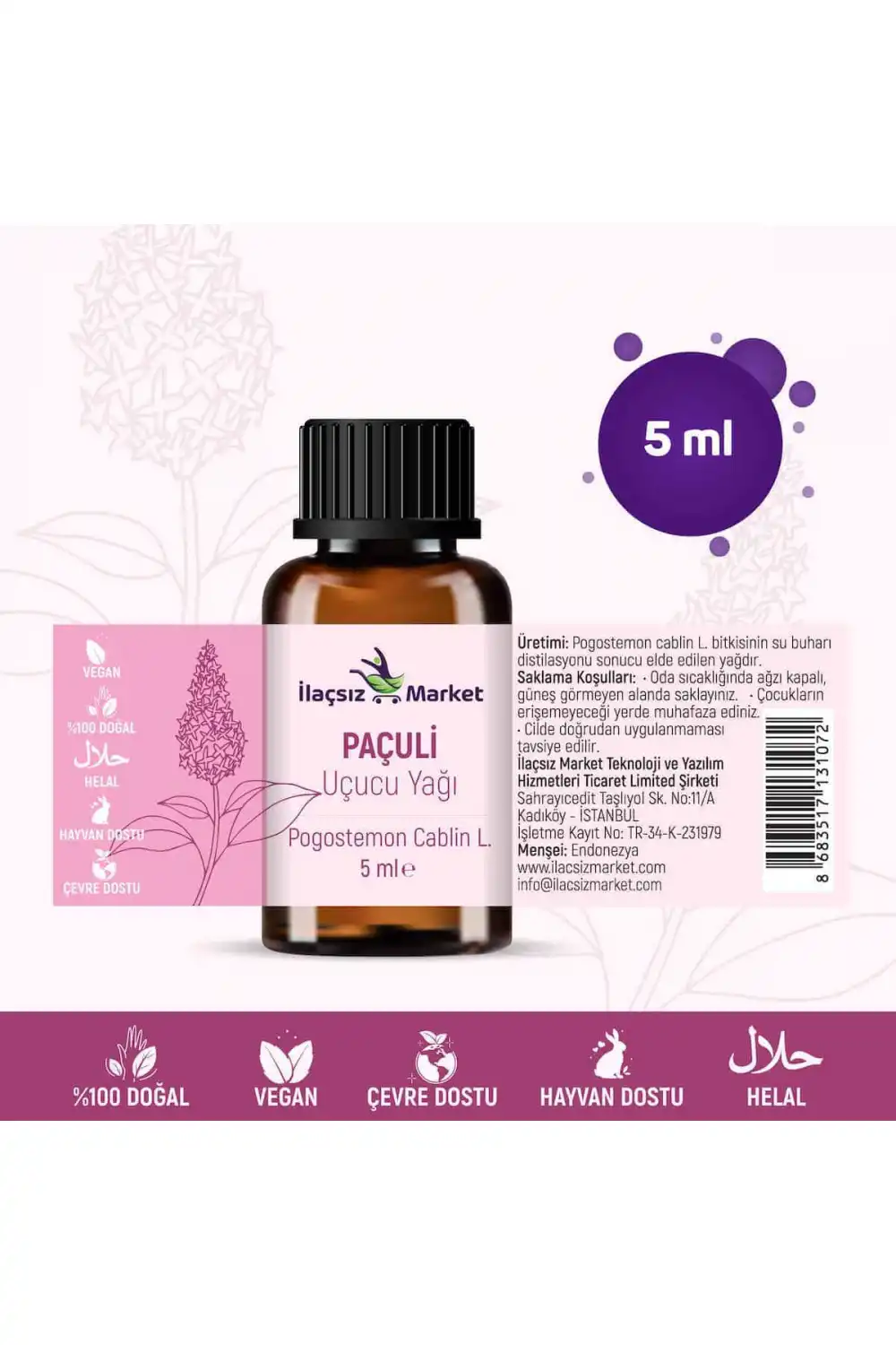 Paçuli Yağı / 5 ml (Tıbbi)