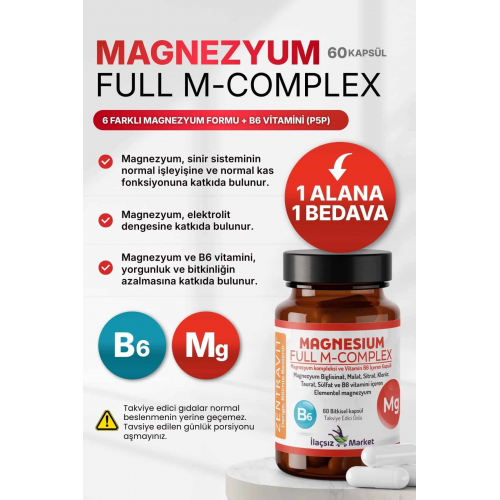 Zentravit Magnezyum Full M-Complex Bitkisel Kapsül | İlaçsız Market