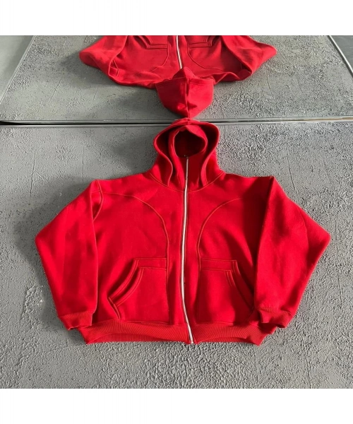 3 İplik Şardonlu Unisex Kar Maskeli Kapüşonlu Oversize Hırka