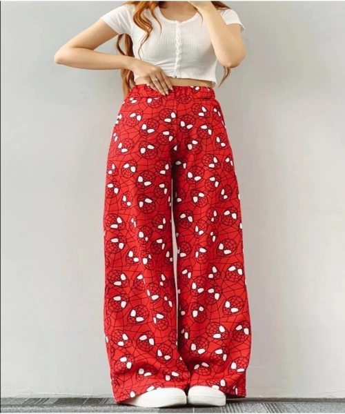 Unisex Kırmızı örümcek adam Bol Paça Eşofman Altı